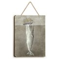 One Bella Casa One Bella Casa 0402-4898-38 12 x 16 in. White Whale Planked Wood Wall Decor by Terry Fan 0402-4898-38